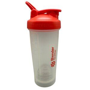 BlenderBottle Classic Shaker Bottle 28oz With Red Lid & Whisk Ball READ